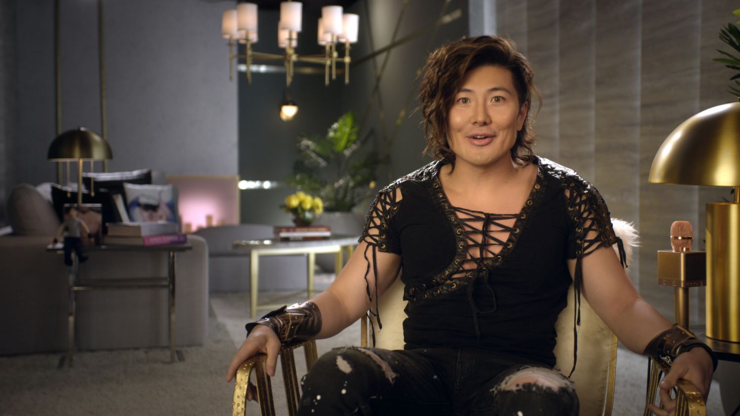 Guy Tang in episode 3 âWhat's in Anna's Shower?â of Bling Empire: Season 1. c. Courtesy of Netflix © 2021