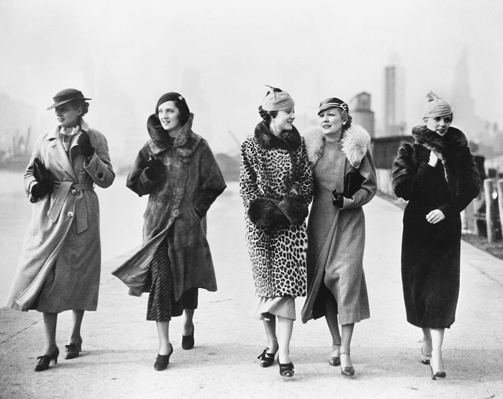 A group of women in winter coats, circa 1935. (Photo by Camerique/Getty Images)
