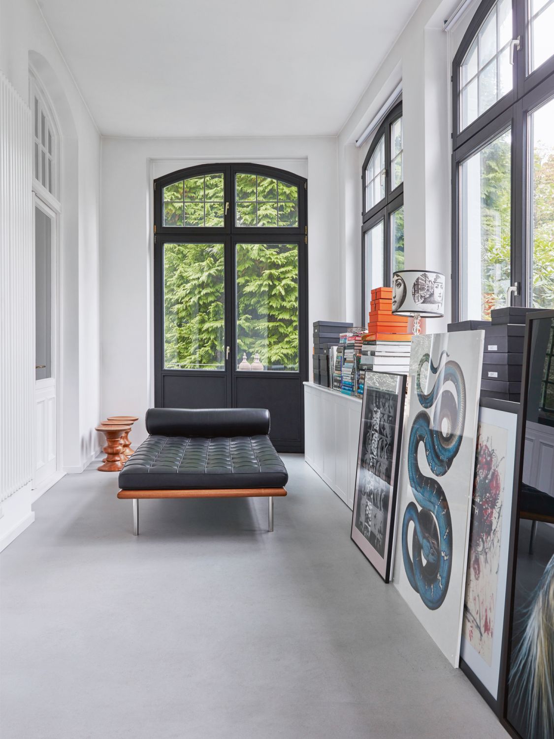 The Barcelona daybed by Mies van der Rohe is Schandorff’s favourite mid-century piece in her home