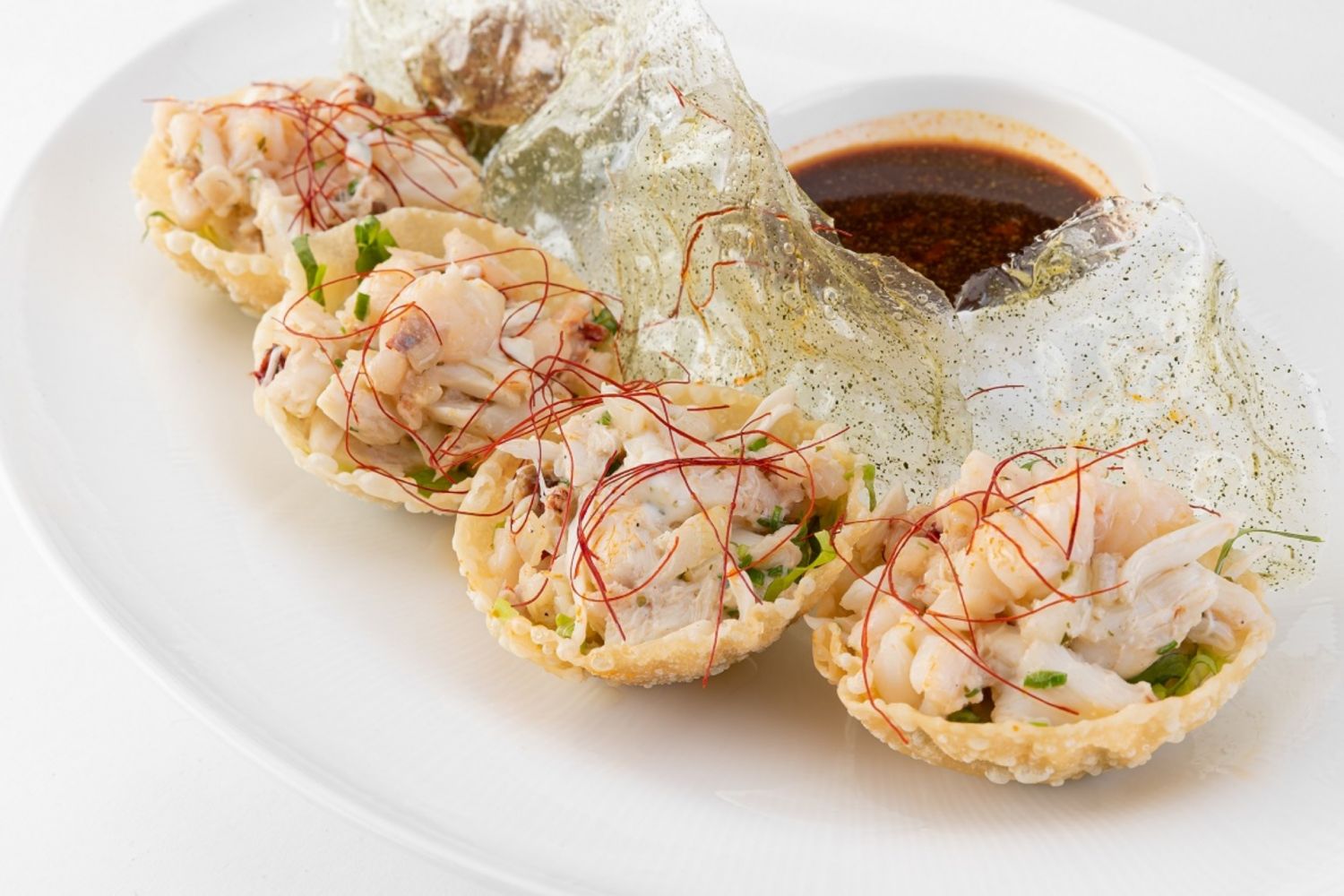Haliya features sustainable seafood in the modern Filipino dishes on in its menu. In photo: Haliya’s lumpia dinagat