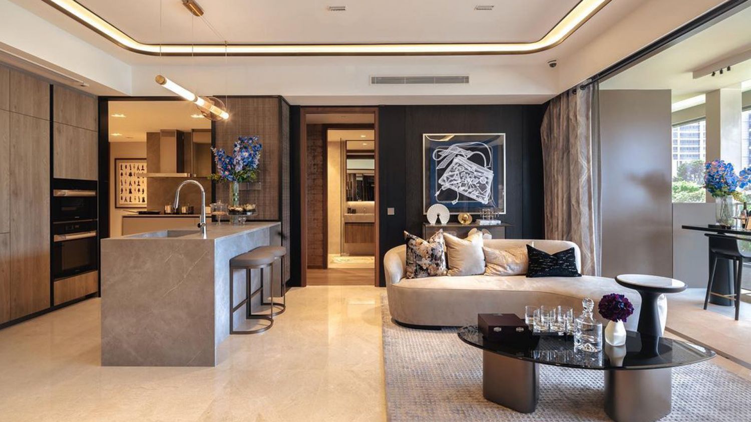 The interiors of a showflat at CanningHill Piers (Image: CDL)
