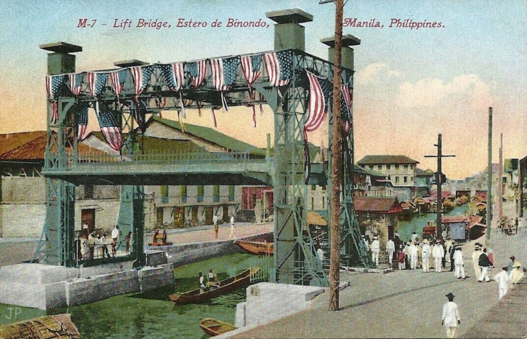 Lift Bridge, Estero de Binondo, Manila, Philippines, Early 20th Century, retrieved from John Tewell via Flickr