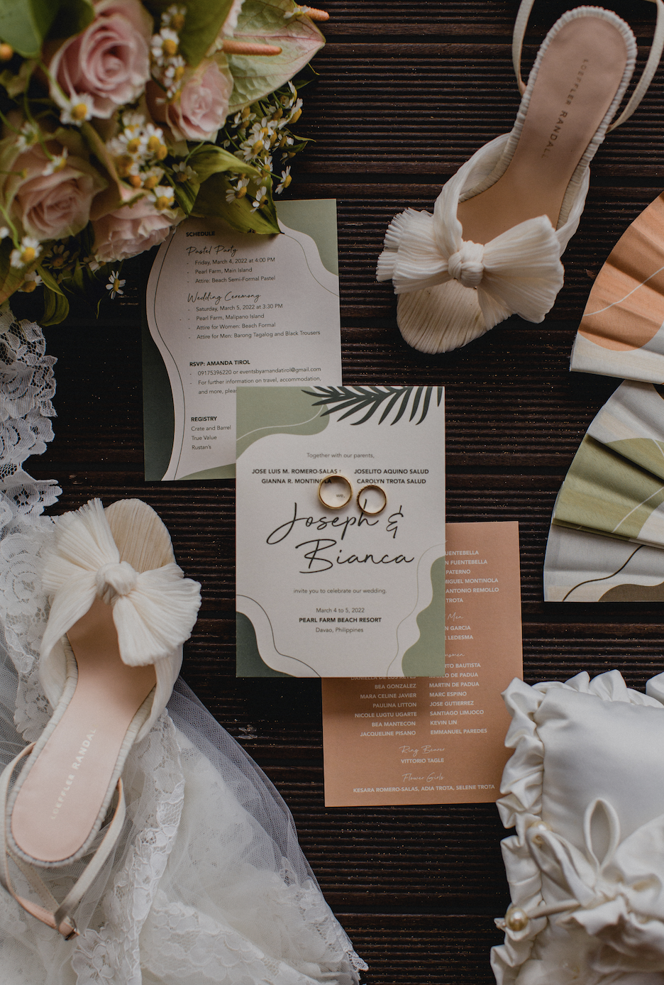1. The wedding invites by Georgina Camus and rings by Orogem Jewellers