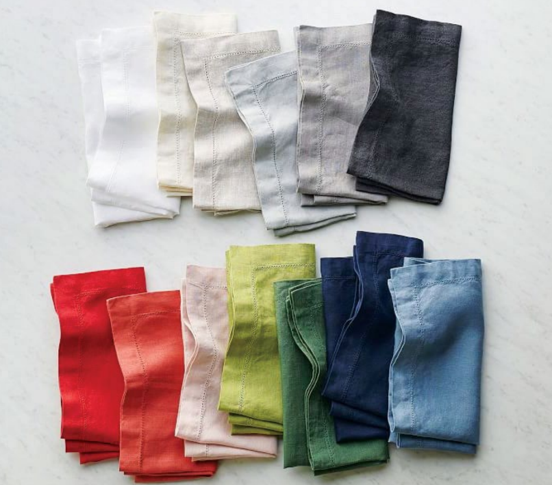 Multicoloured table napkins from Pottery Barn