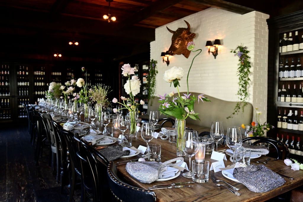 LOS ANGELES, CALIFORNIA - MAY 17: Table setting on display during the DSW x Jenna Dewan Collection Dinner on May 17, 2022 in Los Angeles, California. (Photo by Stefanie Keenan/Getty Images for DSW)