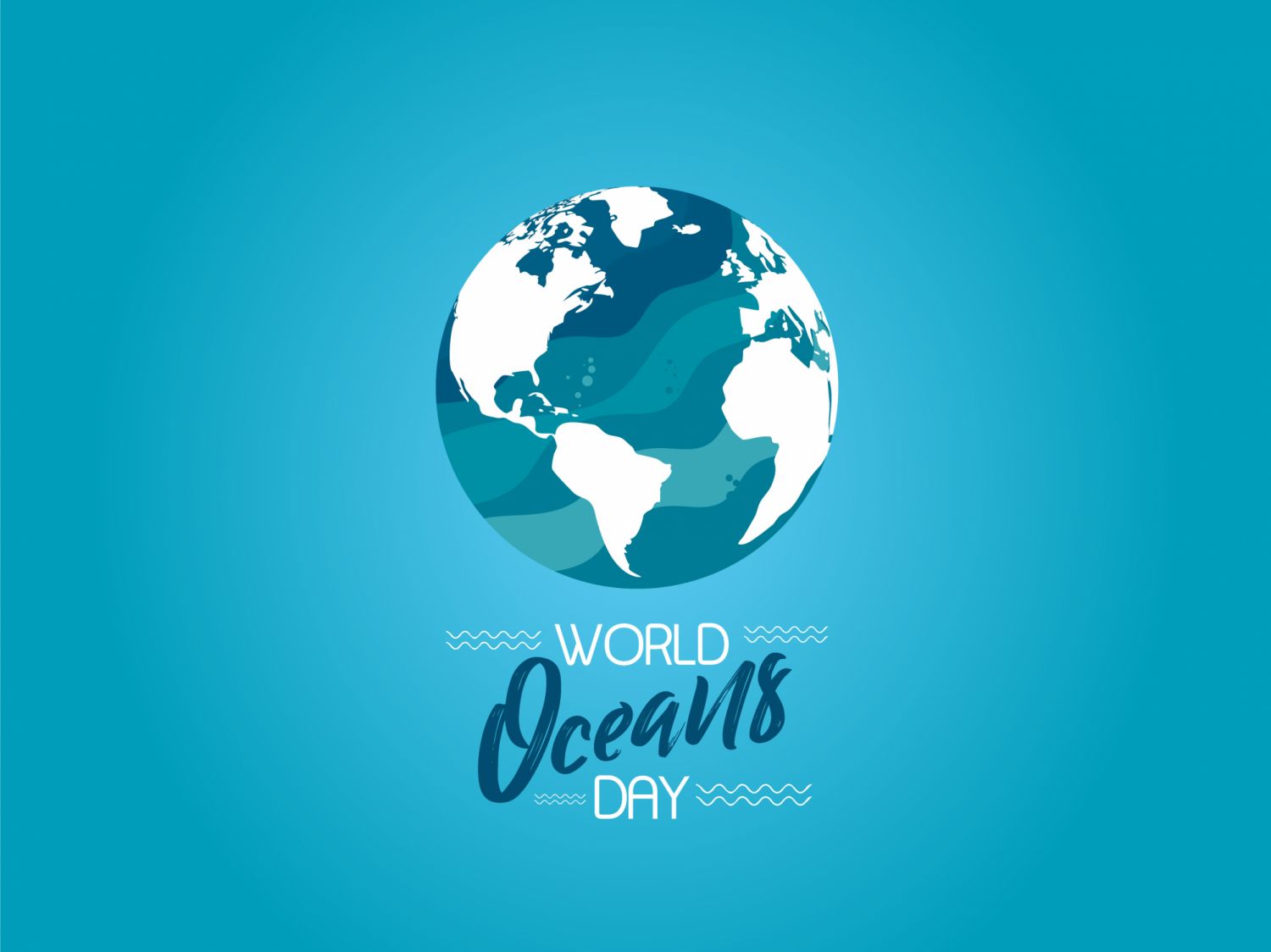 World Ocean day concept vector Illustration. Ocean Day creative banner design.