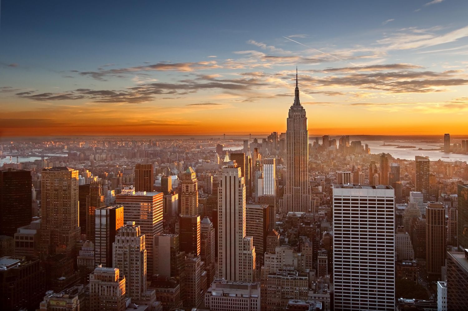Sunset over Manhattan from Top of the Rock.
