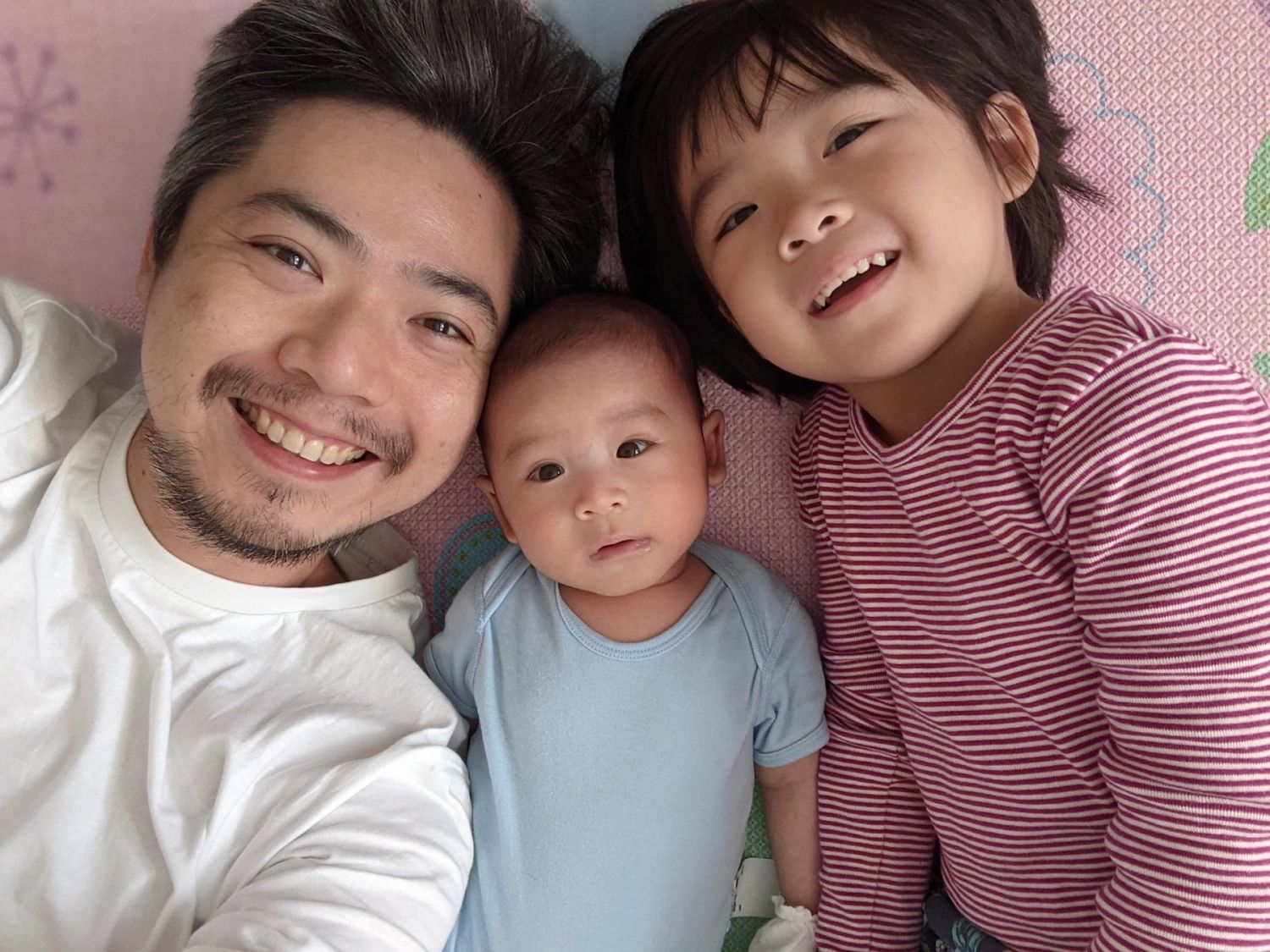 David Chen with his two kids