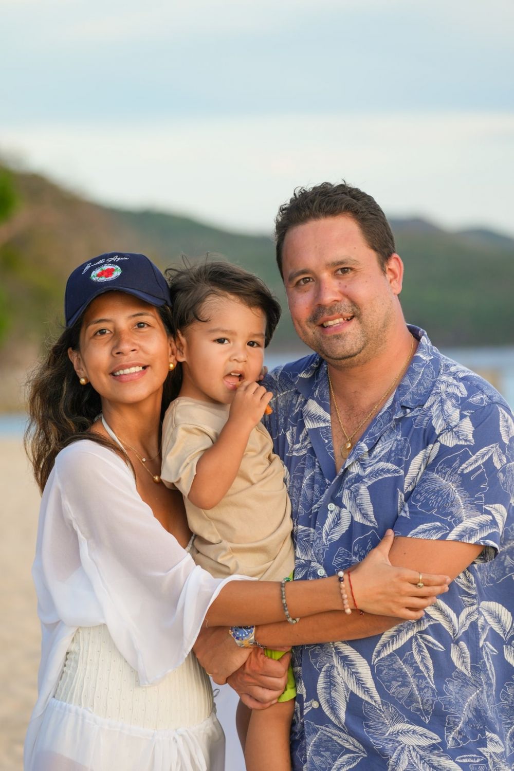 Jacques Branellec with his wife and son