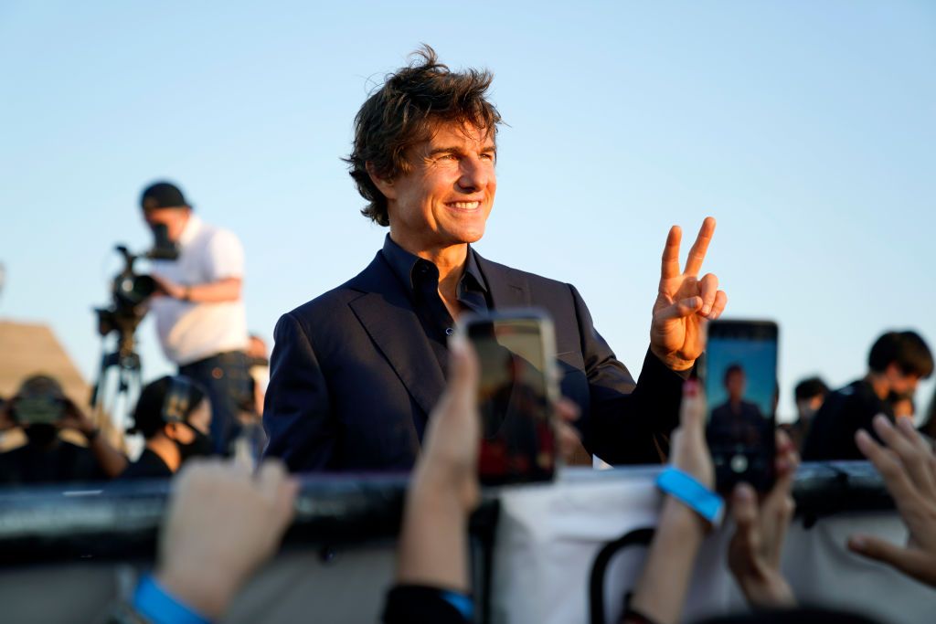 YOKOHAMA, JAPAN - MAY 24: Actor Tom Cruise attends the red carpet for the Japan Premiere of "Top Gun: Maverick" at Osanbashi Yokohama on May 24, 2022 in Yokohama, Kanagawa, Japan. (Photo by Christopher Jue/Getty Images For Paramount Pictures)