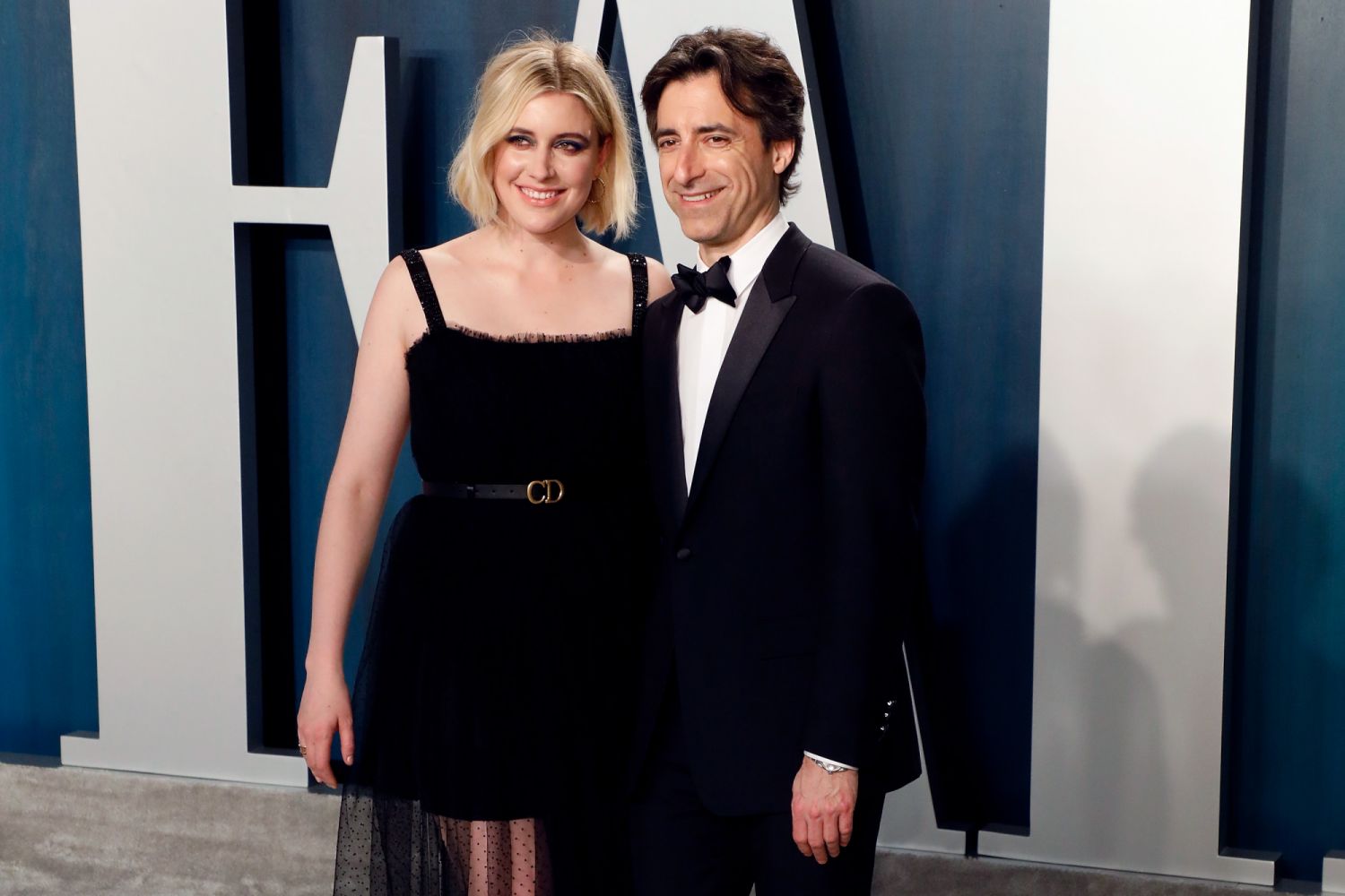 BEVERLY HILLS, CALIFORNIA - FEBRUARY 09: Greta Gerwig and Noah Baumbach attends the Vanity Fair Oscar Party at Wallis Annenberg Center for the Performing Arts on February 09, 2020 in Beverly Hills, California. (Photo by Taylor Hill/FilmMagic,)