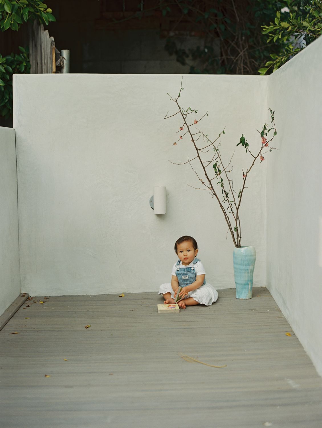 The spacious area offers Lyla space to bring her toys outside