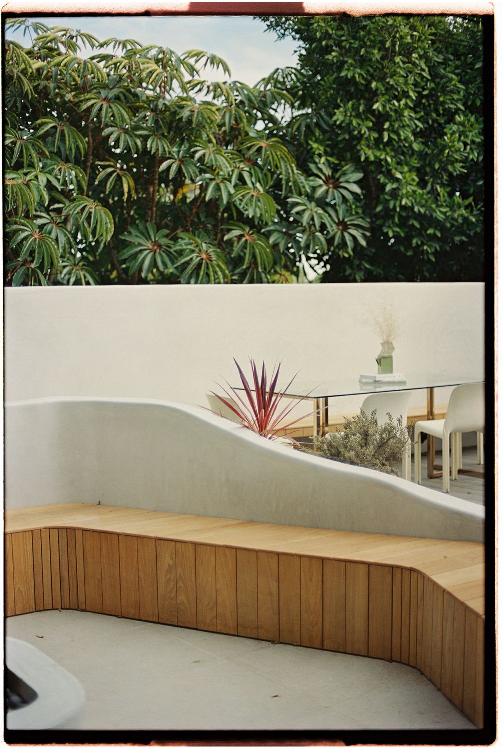 The custom curves create a fluidity that is at once visually calming