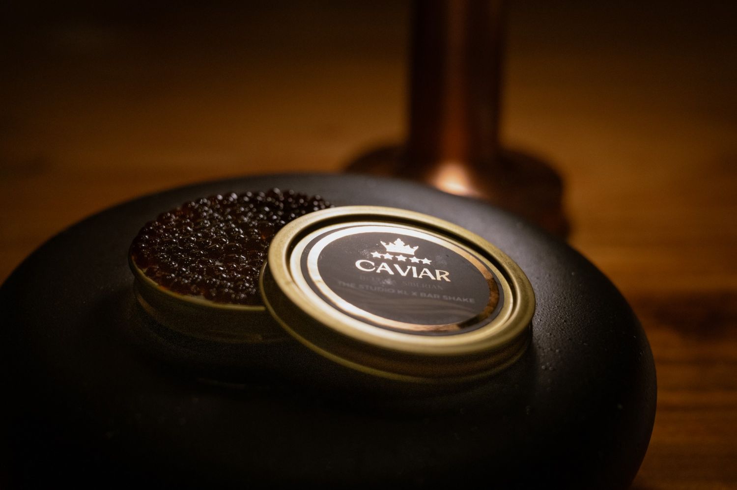 Called 'Caviar Mafia', this course presents espresso caviar pearls with shaved summer truffle