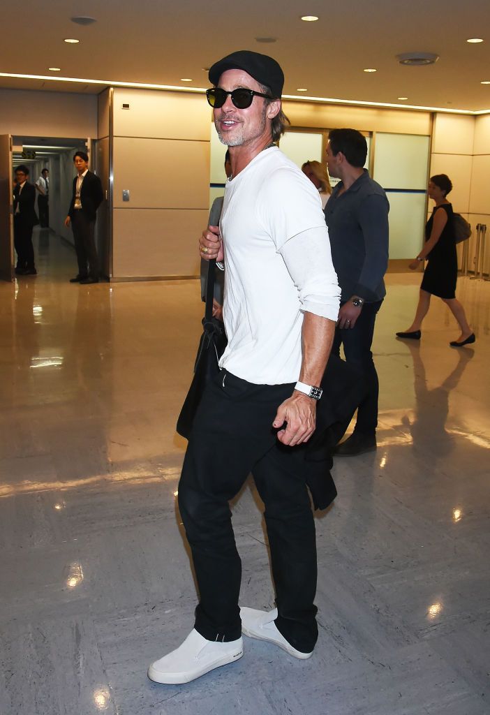 NARITA, JAPAN - SEPTEMBER 11: Brad Pitt is seen upon arrival at Narita International Airport on September 11, 2019 in Narita, Japan. (Photo by Jun Sato/GC Images)