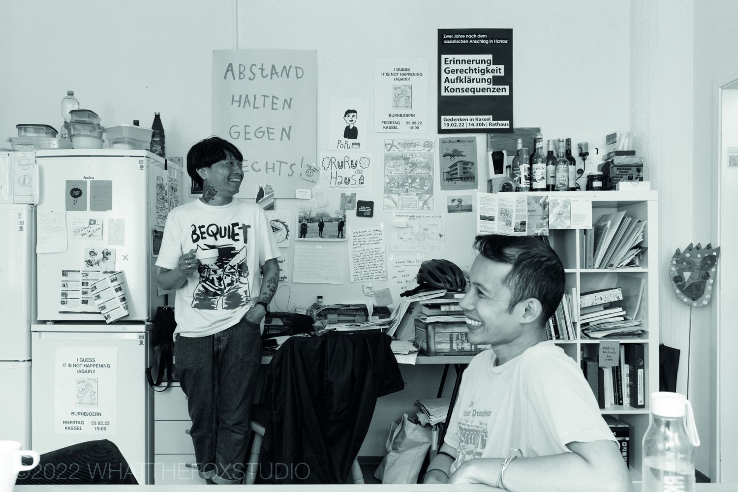 Reza Afisina (L) and Farid Rakun (R) in Kassel, Photo: Inga Beckmann