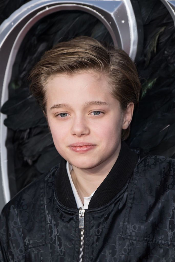LONDON, ENGLAND - OCTOBER 09: Shiloh Nouvel Jolie-Pitt attends the European premiere of "Maleficent: Mistress of Evil" at Odeon IMAX Waterloo on October 09, 2019 in London, England. (Photo by Jeff Spicer/Getty Images)