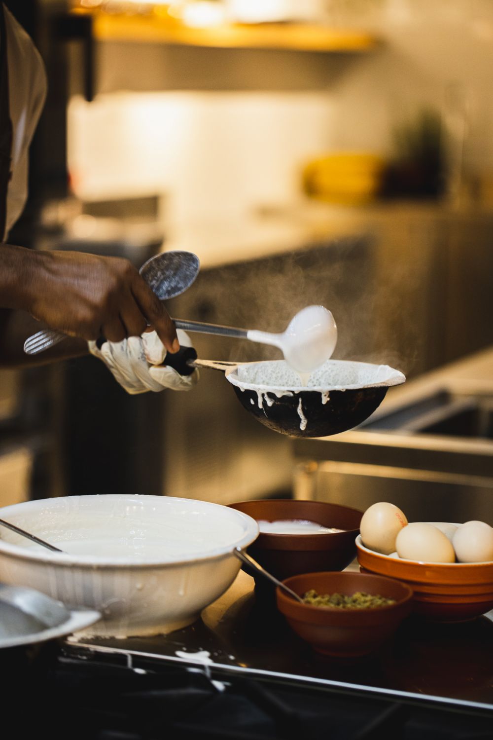 Aliyaa's sweet appam in the making