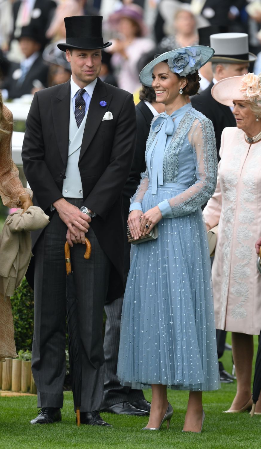 ASCOT, UNITED KINGDOM - JUNE 18: Prince William, Duke of Cambridge and Catherine, Duchess of Cambridge attend day one of Royal Ascot on June 18, 2019 in Ascot, England. (Photo by Anwar Hussein/WireImage)