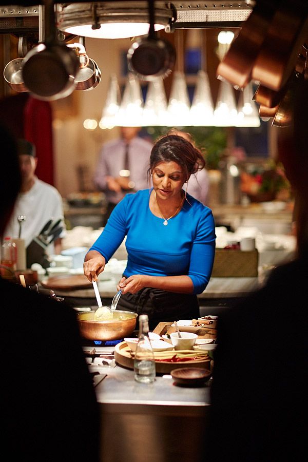 Arokiasamy cooking at a media dinner in New York City