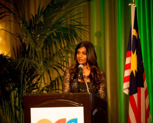 Arokiasamy speaking at The Four Seasons Hotel in Beverly Hills, California