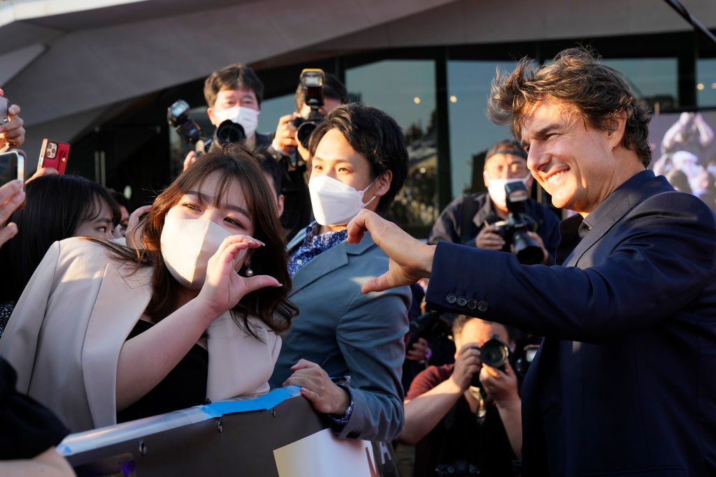 YOKOHAMA, JAPAN - MAY 24: Actor Tom Cruise attends the red carpet for the Japan Premiere of "Top Gun: Maverick" at Osanbashi Yokohama on May 24, 2022 in Yokohama, Kanagawa, Japan. (Photo by Ken Ishii/Getty Images for Paramount Pictures)