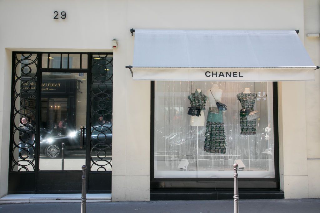 PARIS, FRANCE - MAY 02: A general view at the CHANEL Rue Cambon store on May 2, 2018 in Paris, France. (Photo by Marc Piasecki/GC Images)