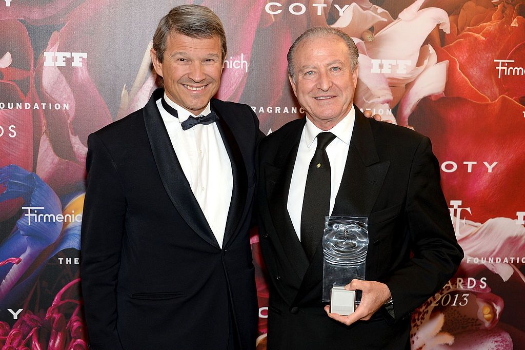 NEW YORK, NY - JUNE 12: Patrick Firmenich (L) and Alberto Morillas attend the 2013 Fragrance Foundation Awards at Alice Tully Hall at Lincoln Center on June 12, 2013 in New York City. (Photo by Dimitrios Kambouris/Getty Images for Fragrance Foundation)