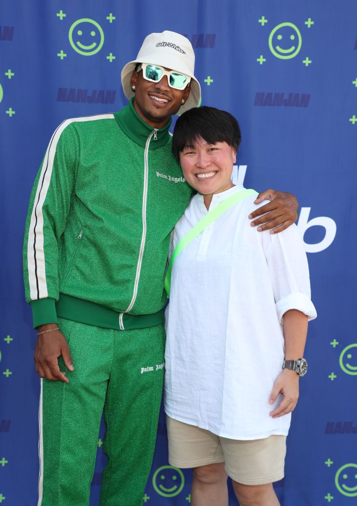 Cordell Broadus and Althea Lim attend Champ Medici NFT Lounge At Hanjan Oasis at Desert Castle on April 17, 2022 in Palm Desert, California. (Photo by Cassidy Sparrow/Getty Images for Hanjan)