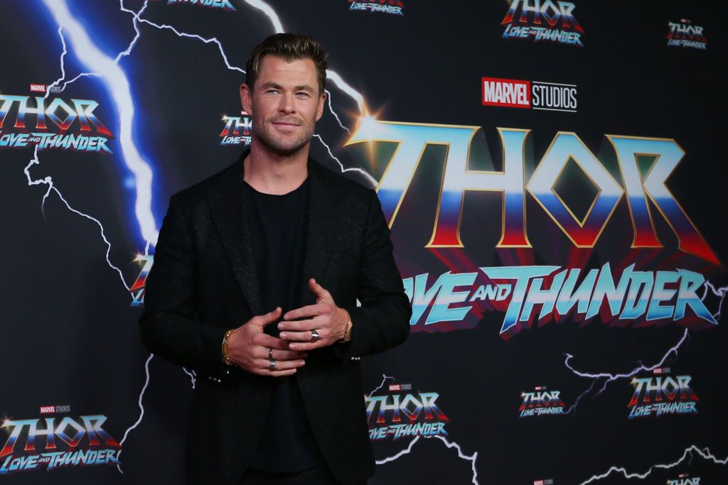 SYDNEY, AUSTRALIA - JUNE 27: Chris Hemsworth attends the Sydney premiere of Thor: Love And Thunder at Hoyts Entertainment Quarter on June 27, 2022 in Sydney, Australia. (Photo by Lisa Maree Williams/Getty Images)
