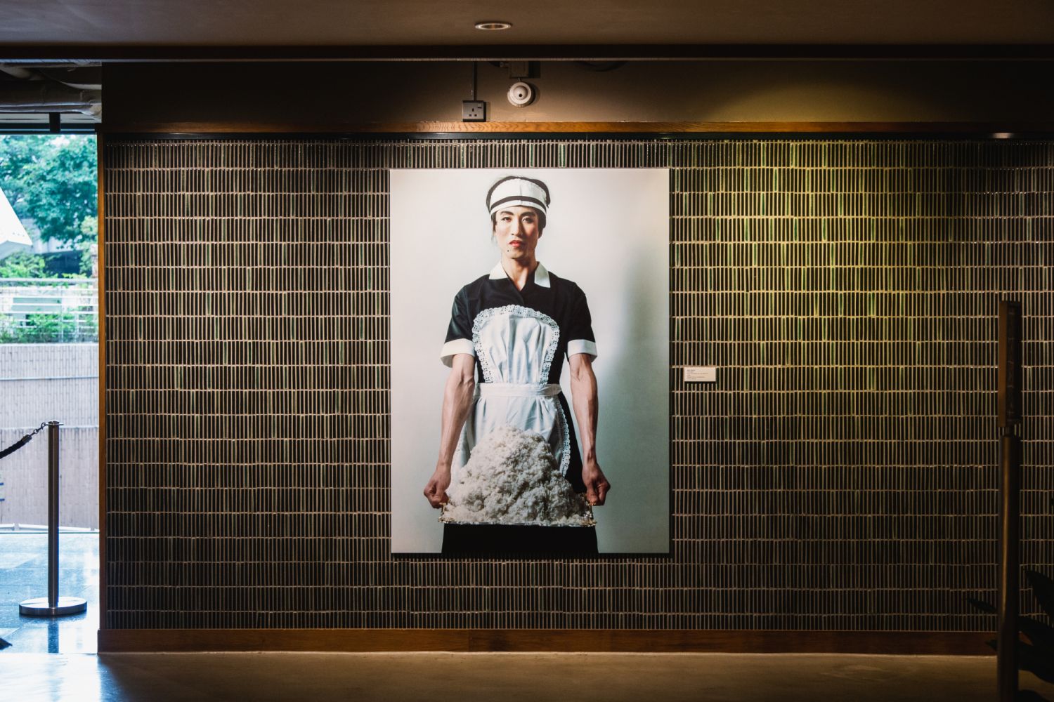 Installation view of Kwok's The Maid (1996) at Return from the Powder Room, Photo: Christy Au, courtesy of the artist and Eaton HK