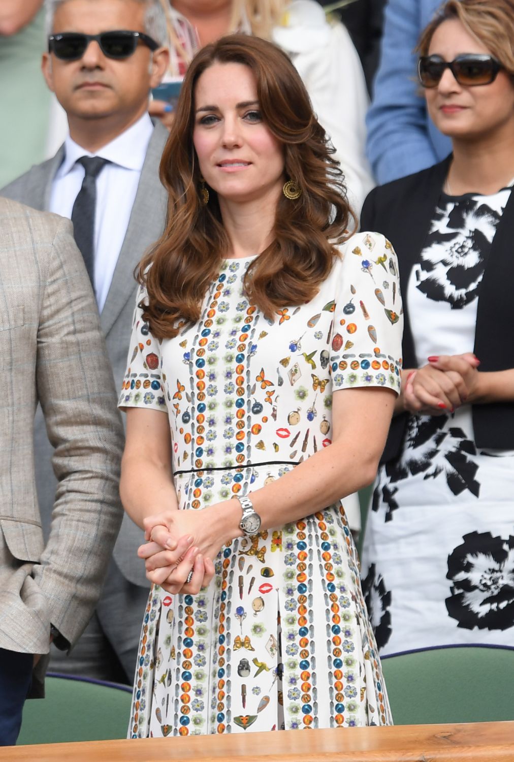 LONDON, ENGLAND - JULY 10:  Catherine, Duchess of Cambridge attends the Men's Final of the Wimbledon Tennis Championships between Milos Raonic and Andy Murray at Wimbledon on July 10, 2016 in London, England.  (Photo by Karwai Tang/WireImage)