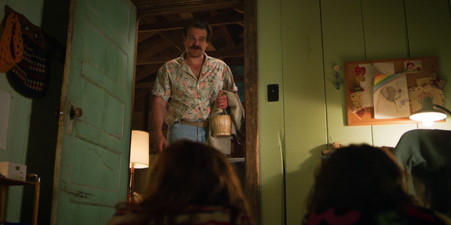 We can get used to seeing Jim Hopper wearing a floral button down than his uniform
