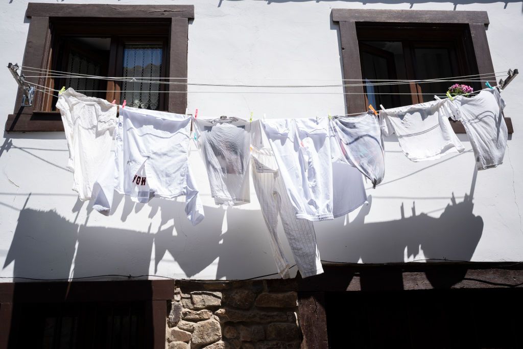 Washed linen hangs drying in sunshine in Potes, a popular tourist gateway for those entering the Spanish Picos de Europa National Park region, on 17th May 2022, Asturias, Spain. (Photo by Richard Baker / In Pictures via Getty Images)