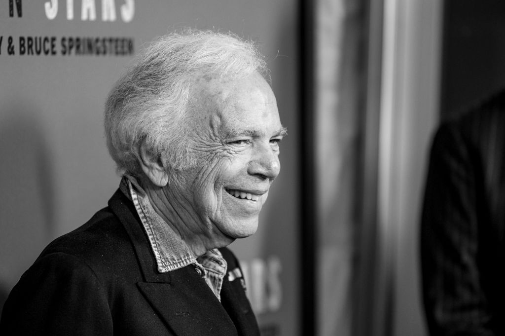 NEW YORK, NEW YORK - OCTOBER 16: (EDITORS NOTE: Image has been converted to black and white.) Fashion icon Ralph Lauren attends "Western Stars" New York Screening at Metrograph on October 16, 2019 in New York City. (Photo by Roy Rochlin/WireImage,)