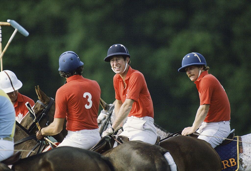 WINDSOR, UNITED KINGDOM - JULY 01: Prince Charles Chatting To Team Mates Wearing A Red Polo Shirt During A Game Of Polo At Windsor. (exact Day Date Uncertain) (Photo by Tim Graham Photo Library via Getty Images)
