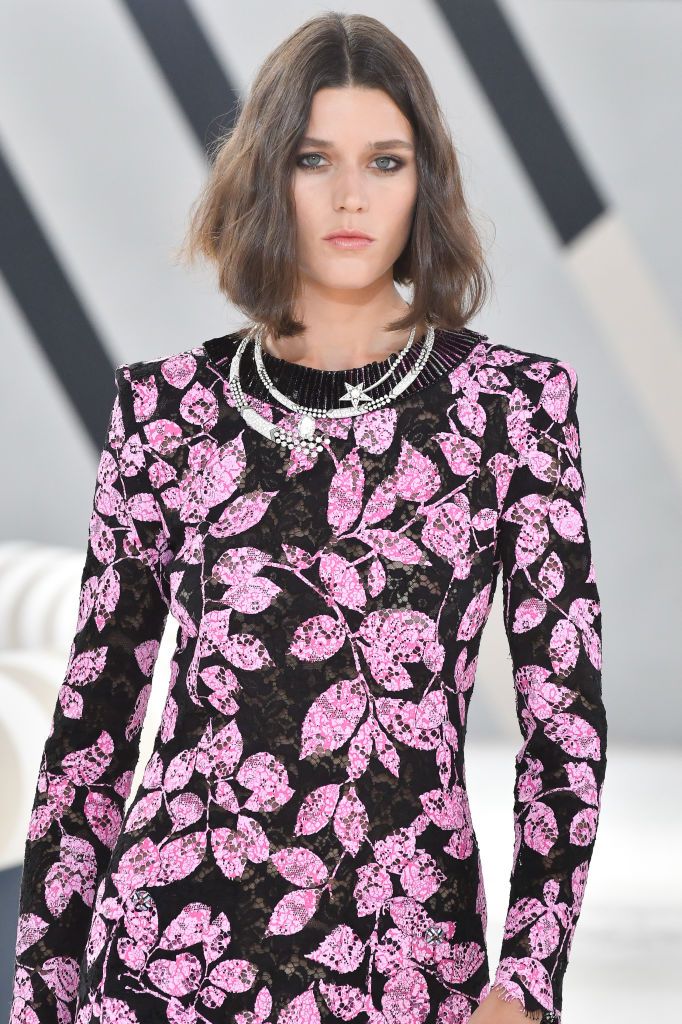 PARIS, FRANCE - JULY 05 : A model walks the runway during the Chanel Haute Couture Fall/Winter 2022-2023 fashion show as part of the Paris Haute Couture Week on July 5, 2022 in Paris, France. (Photo by SAVIKO/Gamma-Rapho via Getty Images)
