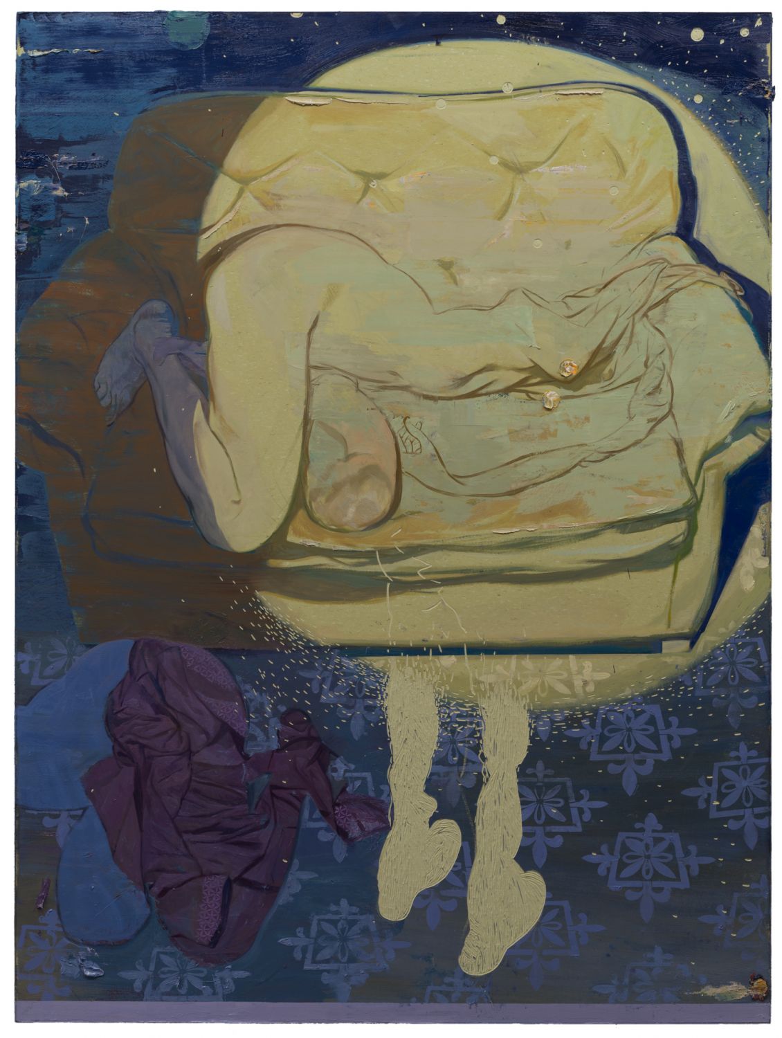 Die Kreuzer Sonate 2017 Ãl auf Linoleum auf Aluminium 205 x 150 cm