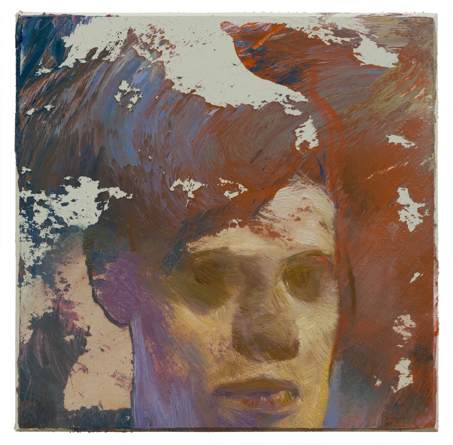 YOUNG MAN LOOK AT YOURSELF... 2020Ãl auf Linoleum auf Holz | oil on linoleum20 x 20 cm
