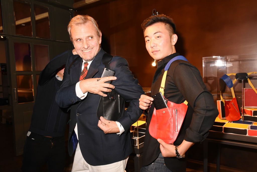 PARIS, FRANCE - SEPTEMBER 19: Jean Charles de Castelbajac and OnePlus co founder Carl Pei attend 'Callection' By Jean Charles De Castelbajac and OnePlus at Trianon on September 19, 2017 in Paris, France. (Photo by Foc Kan/WireImage)