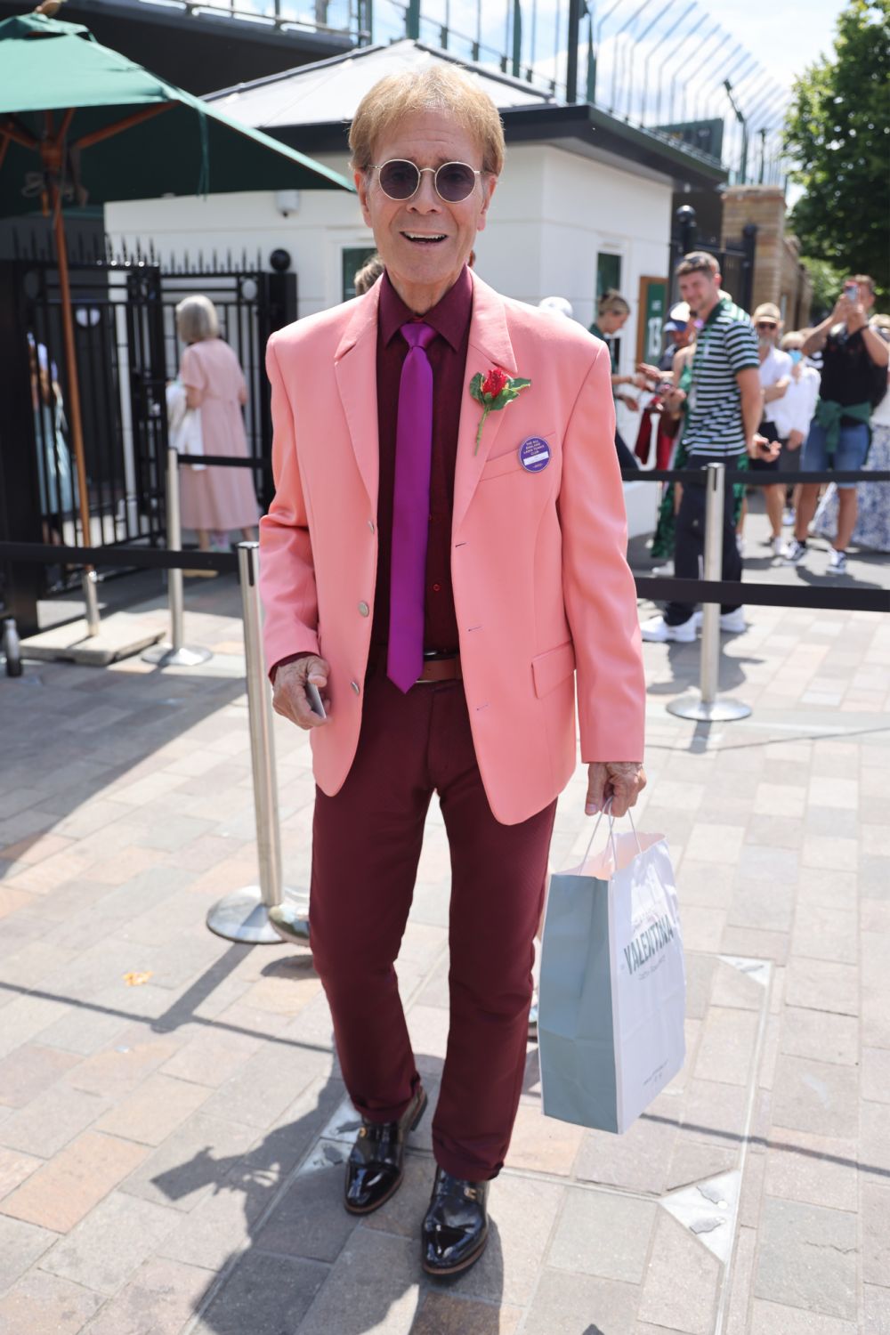 LONDON, ENGLAND - JULY 09: Cliff Richard attends The Wimbledon Women's Singles Final at All England Lawn Tennis and Croquet Club on July 09, 2022 in London, England. (Photo by Neil Mockford/GC Images)