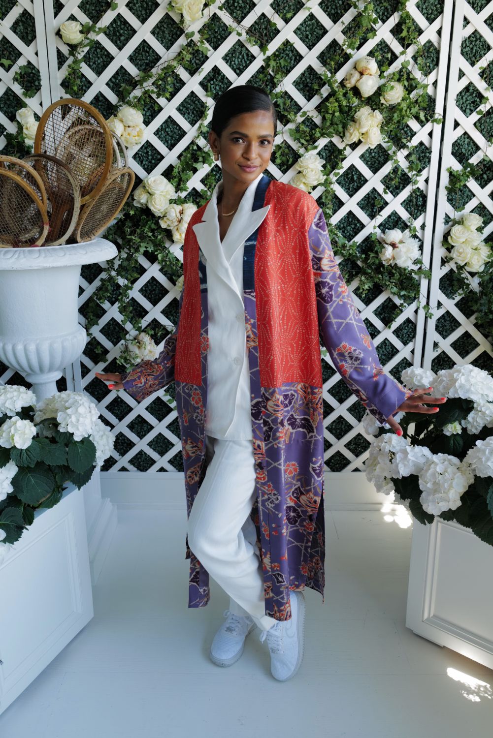 LONDON, ENGLAND - JULY 10: Ramla Ali, wearing Ralph Lauren, attends the Ralph Lauren Suite during The Championships, Wimbledon 2022 at All England Lawn Tennis and Croquet Club on July 10, 2022 in London, England. (Photo by Darren Gerrish/WireImage for Ralph Lauren)