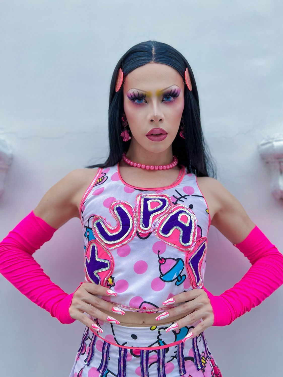 Drag queen 'Naia' performs in Butterboy Bakehouse, Quezon City every Saturdays