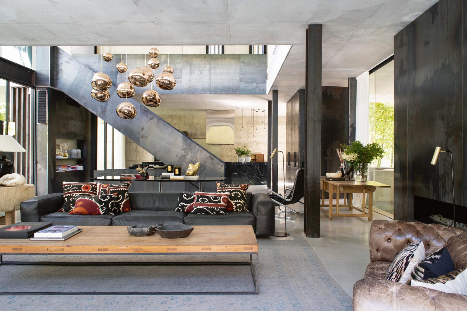 Patterned accent cushions bring a cosy touch to the living area