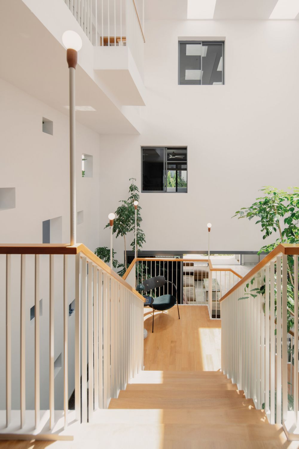 Envelope House by A Solid Plan is a multigenerational abode with a triple-volume indoor garden and a staircase that traverses the foliage (Image: Khoo Guo Jie)