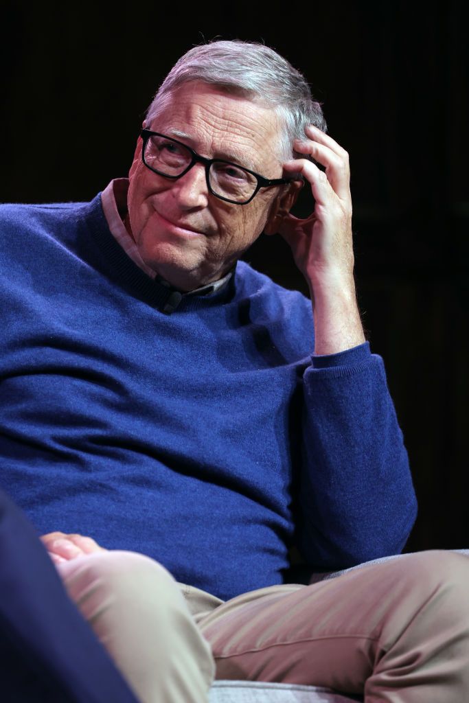 NEW YORK, NEW YORK - MAY 03: Bill Gates discusses his new book 'How To Prevent The Next Pandemic' onstage at 92Y on May 03, 2022 in New York City. (Photo by Michael Loccisano/Getty Images)
