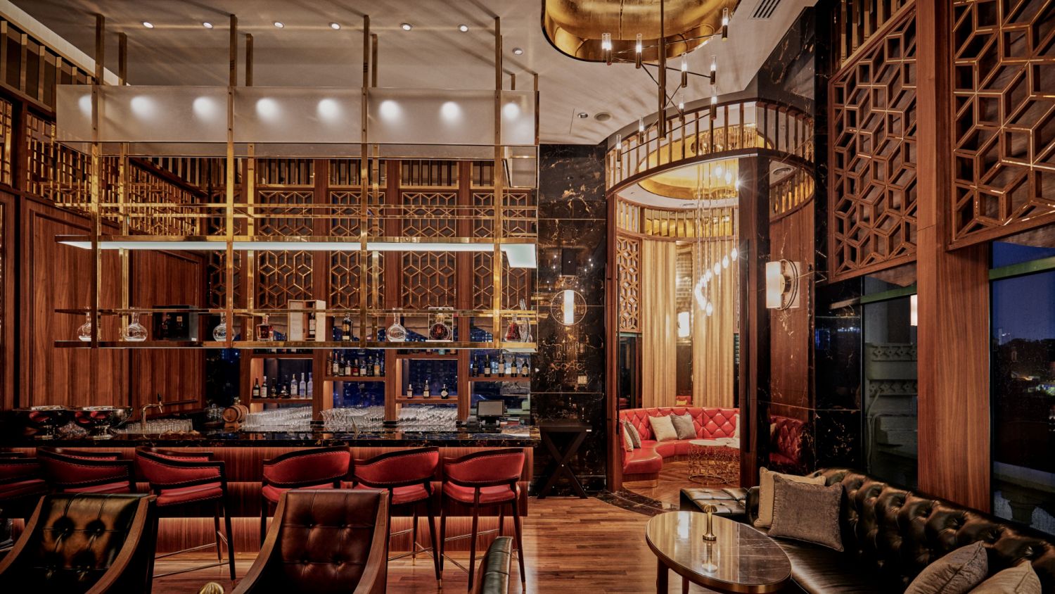 The 10 Soho private room is adjacent to the bar and overlooks Sunway Lagoon.