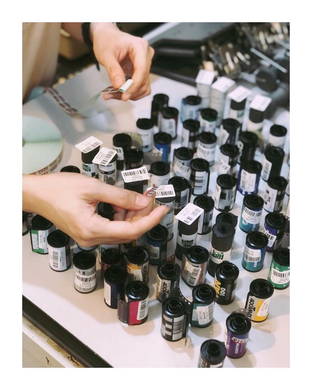 Darkroom8 has an organised labelling system to ensure no rolls get lost and film rolls are developed in a timely manner (Photo: @darkroom8studio/Instagram)