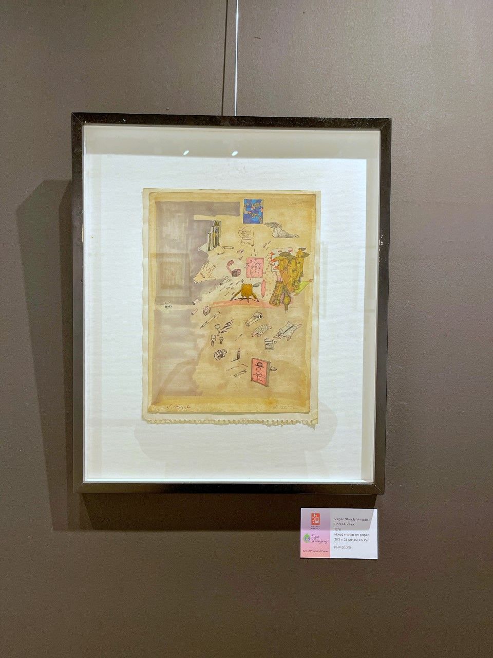 Hotel Aurelio, 1978, mixed media on paper.