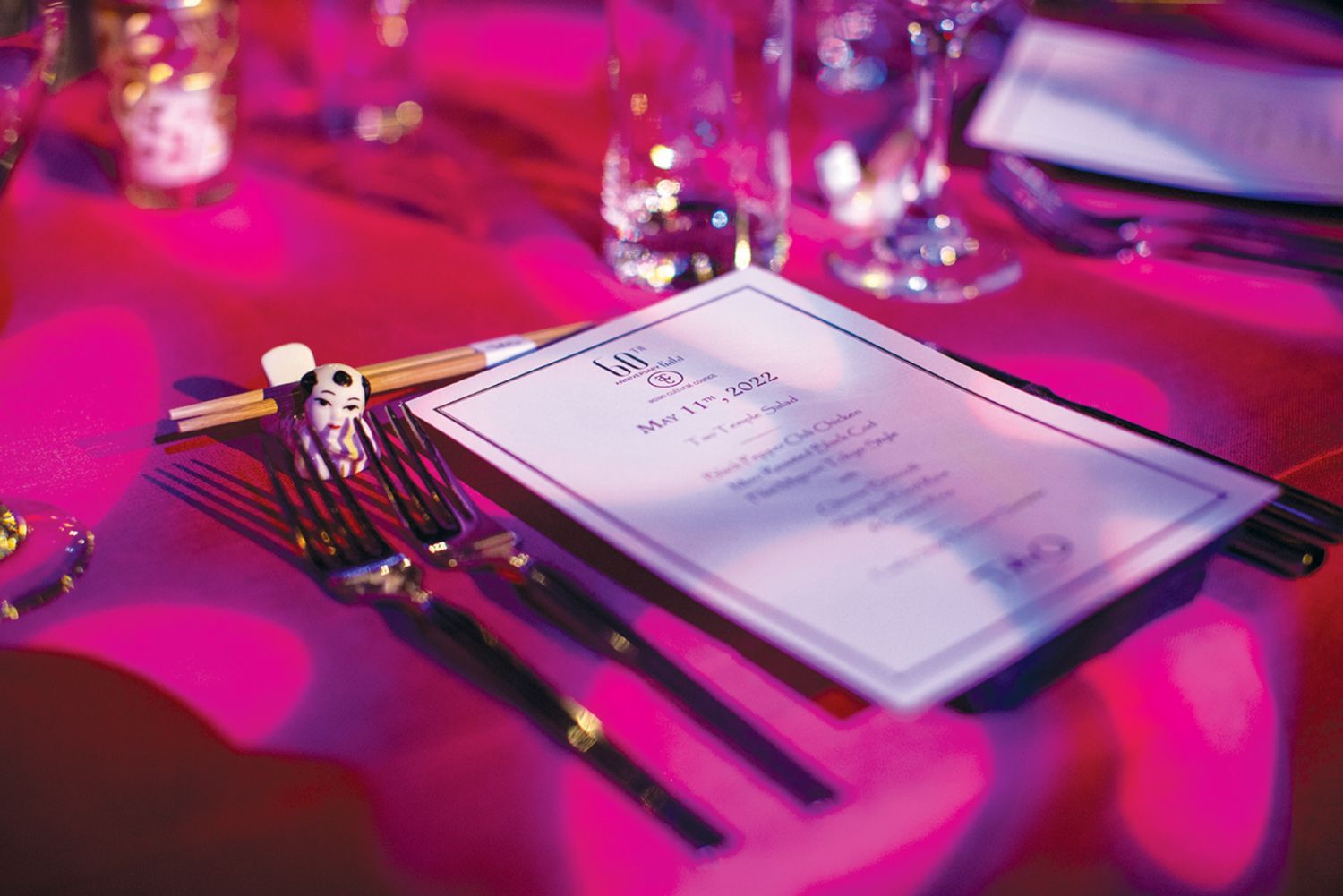 The menu for the night